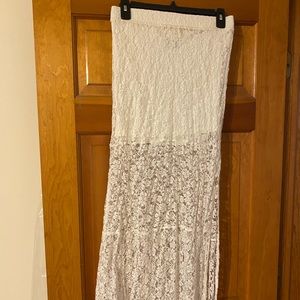 White lace Hot Miami Styles maxi skirt